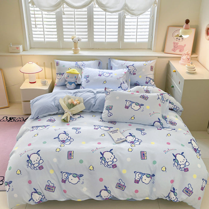 Wholesale Cartoon Bed Sheets, Dust Covers, Protective Covers, Skin Friendly and Frosted Bed Sheet JDC-SEE-AiErMei001