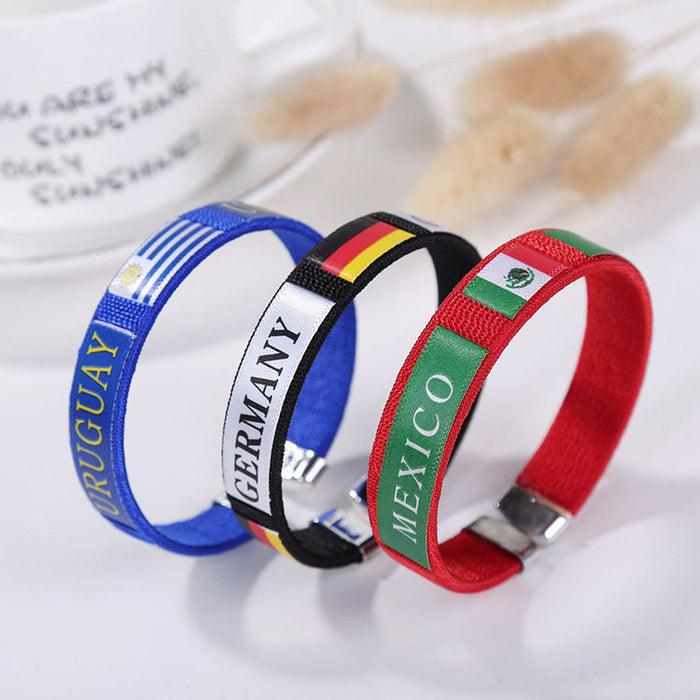 Wholesale World Cup Themed Bracelet Fan Souvenir Cheering Gift