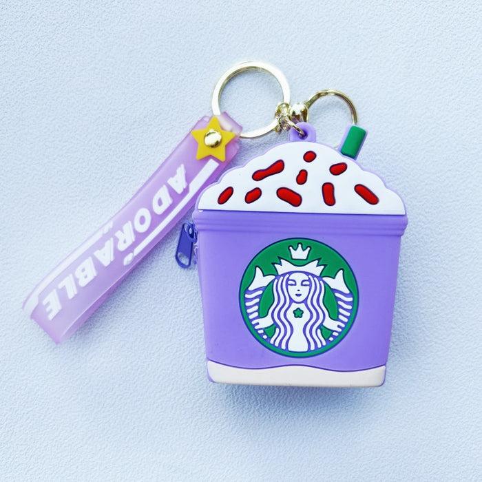 Wholesale PVC Cartoon Coffee Cup Keychain JDC-KC-WuYi106