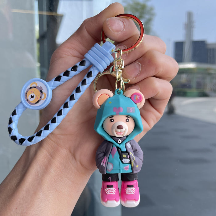 Wholesale Cartoon Fashion Keychain Pendant 3D Doll Couple Bag Pendant Doll Grabbing Machine Small Gift