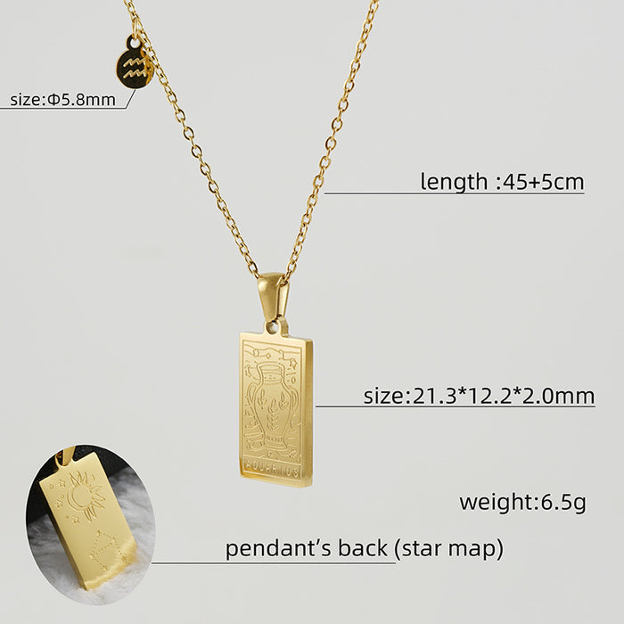 Wholesale Stainless Steel 12 Constellation Necklace JDC-NE-ZhongYao001