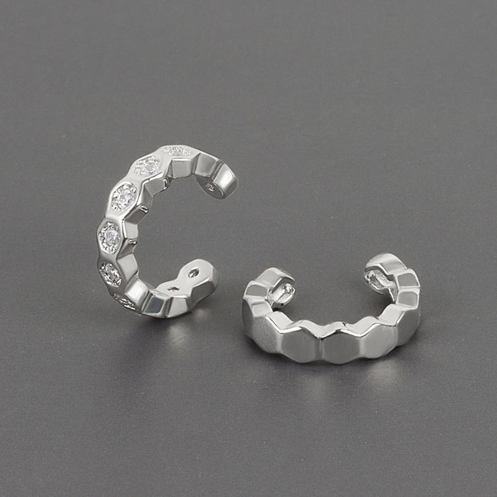 Wholesale Pure silver ear clip, simple and compact without ear holes. Exquisite retro style ear bone clip