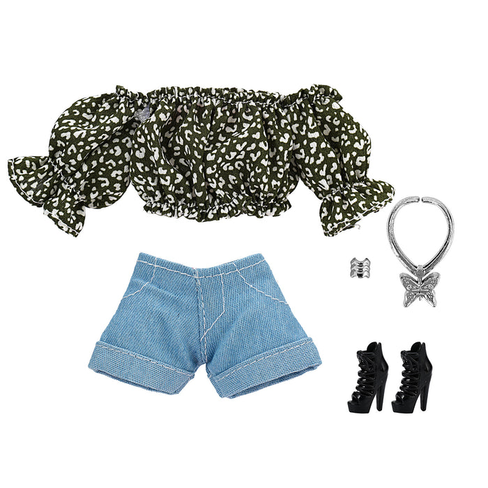 Wholesale doll floral shirt bubble sleeve shorts suit