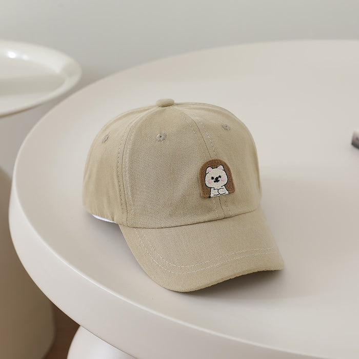 Wholesale Cute Cartoon Kids Baseball Cap Letter Bear Design Sun Hat For Boys Girls