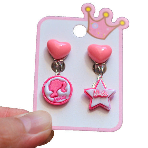 Wholesale Resin Girls Love Princess Necklace Bracelet Ear Clip Ear Stud Set JDC-ES-SLL001