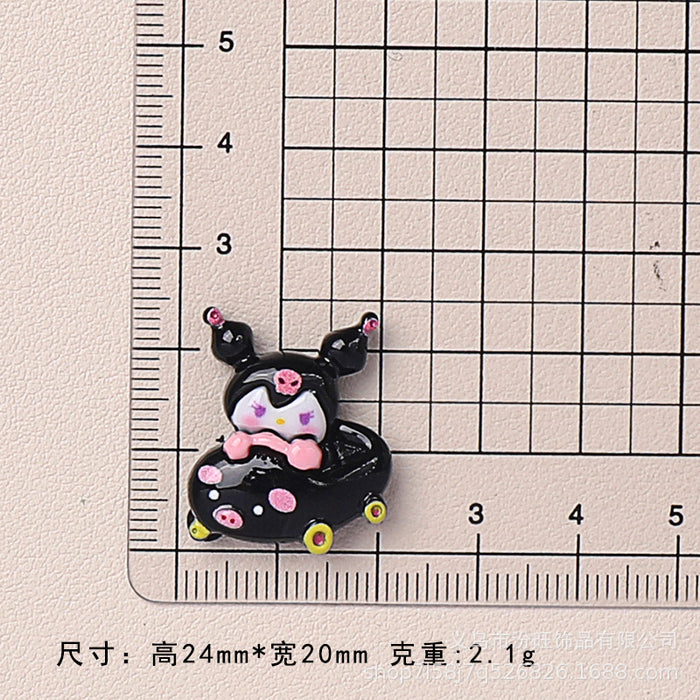 Wholesale Driving Car Cute Cartoon Accessories Cartoon Resin Jewelry Cream Glue Handmade Hairpin Patch Drop