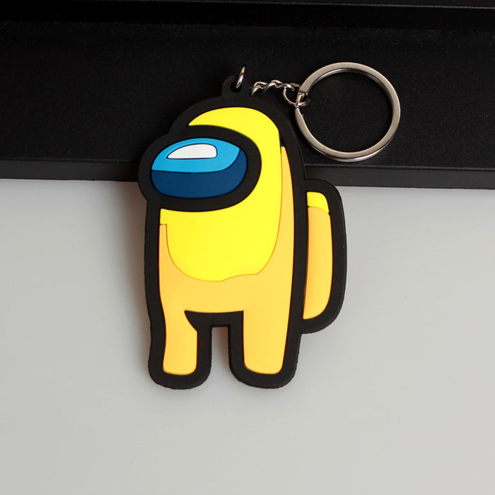 Wholesale 5PCS  Space PVC Silicone Double-Sided Keychain Cartoon Doll Pendant Pendant