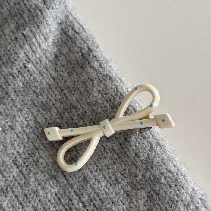 Wholesale Polka Dot Alloy Bow Star Hair Clips