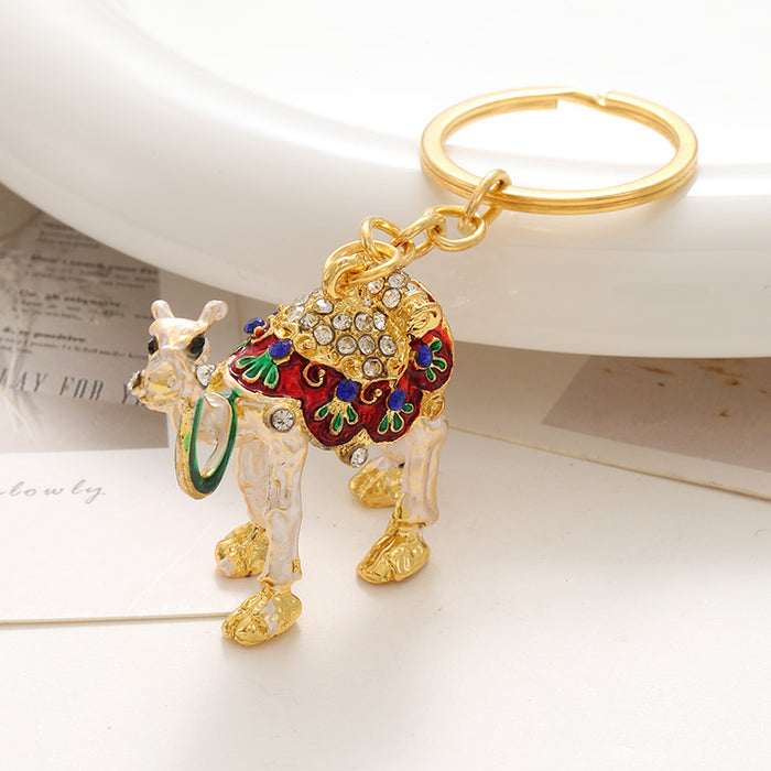 Wholesale Diamond Camel Alloy Keychain JDC-KC-ChaoK040