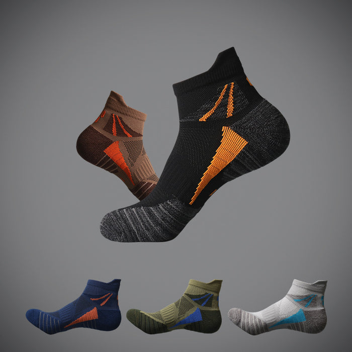 Wholesale Socks men's cotton short tube compression socks basketball socks combat towel bottom color matching low socks sports socks