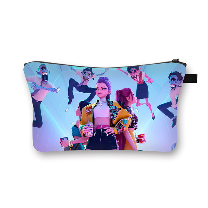 Wholesale Kpop Girls'  large capacity desktop storage cosmetic bag