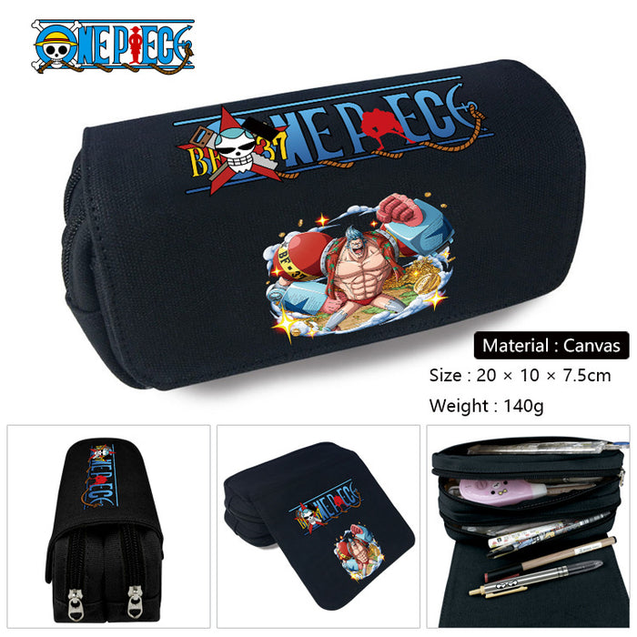 Wholesale Anime Canvas Pencil Case Multifunctional School Stationery Pouch For Students