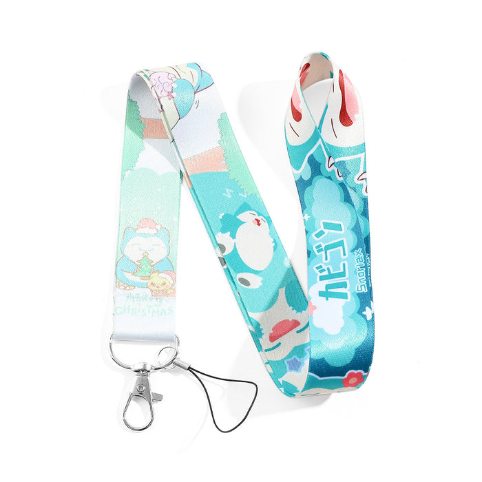 Wholesale Christmas Cartoon Lanyard Ribbon Keychain JDC-KC-QiChao032