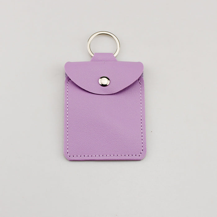 Wholesale Light Gray Artificial Leather Coin Purse Keychain Pendant Fashion Gift