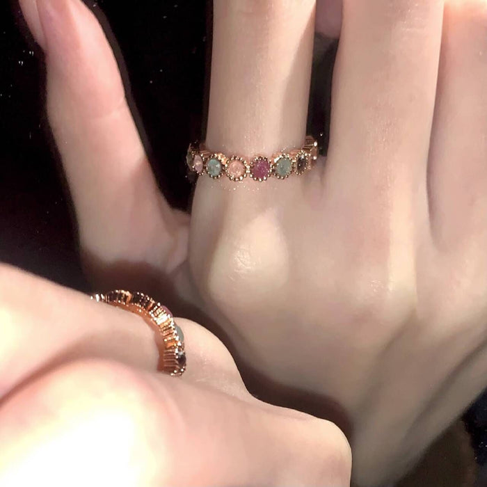 Wholesale  rainbow ring open adjustable ring  girl  jewelry  ring