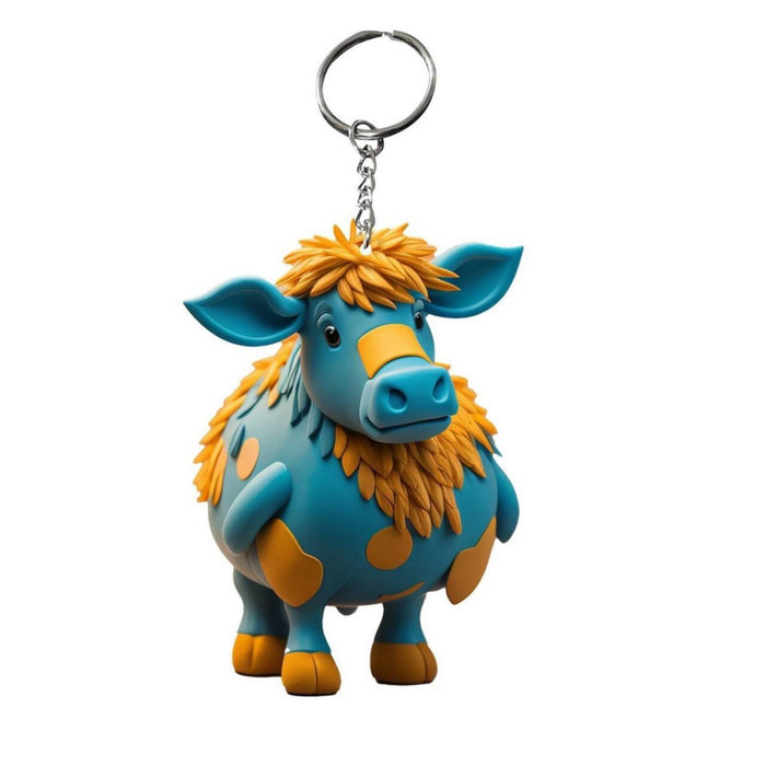 Wholesale Acrylic Cartoon Yak Keychain JDC-KC-HuiWen005