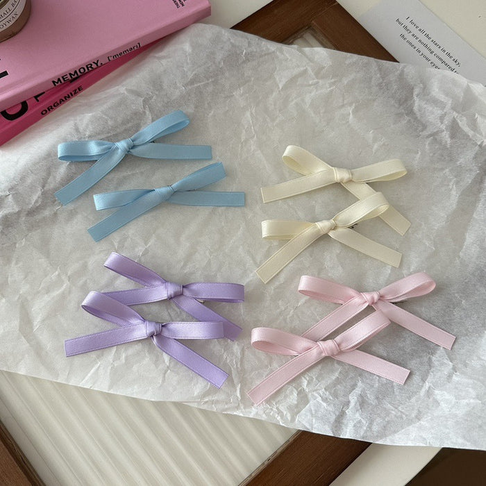 Wholesale 9cm Quality Polyester Cotton Multicolor Ribbon Bow Hairpin Side Clip Ballet Wind Fairy Butterfly Hair Decoration