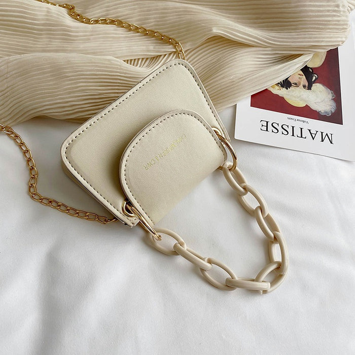 Wholesale PU Acrylic Chain Messenger Bag JDC-SD-SYuan018