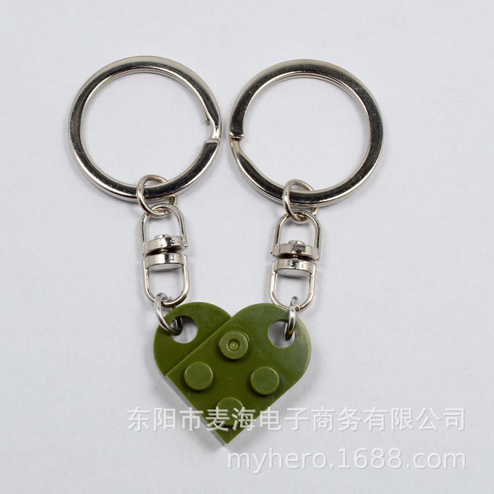 Wholesale Love Building Blocks Plastic Keychain JDC-KC-Maih001