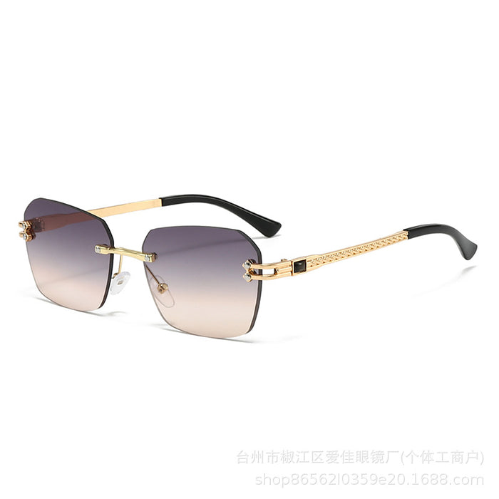 Wholesale New Fashionable Frameless Cut Edge Sunglasses, Personalized Trendy Sunglasses, Sunglasses