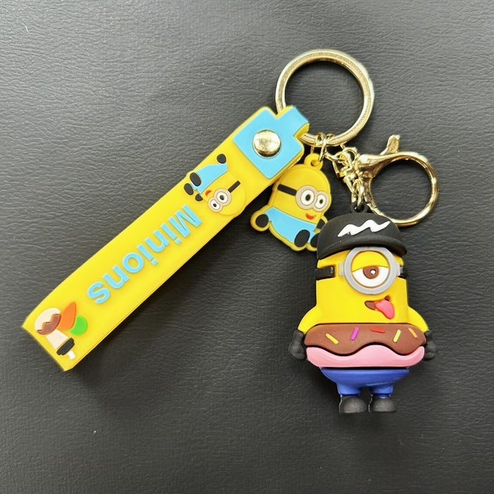Wholesale Cute little yellow keychain dessert key chain exquisite doll pendant bag pendant gift
