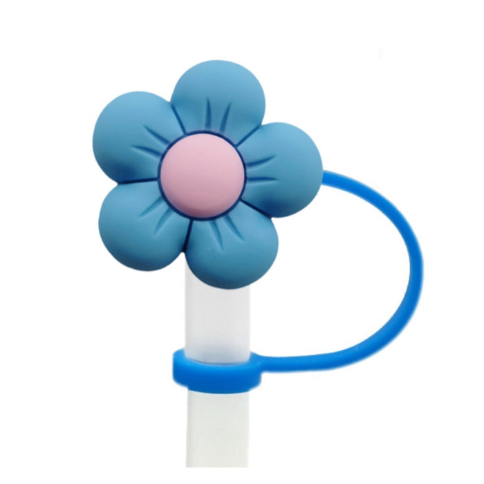Wholesale New Colorful Flower Series Straw Cap Creative DIY Straw Stopper Reusable Straw Decorative Straw Cover