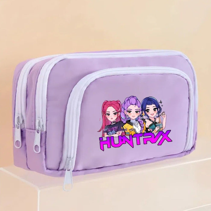 Wholesale KPOP Candy-colored cartoon print Pencil Bags for primary and secondary school girls