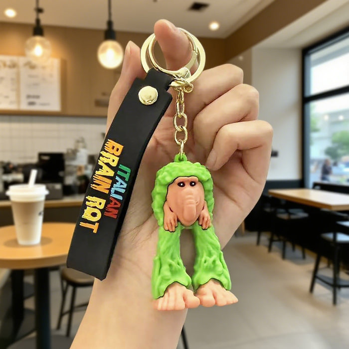 Wholesale 3D Abstract Shark Keychain Prank Bag Packaging Pendant