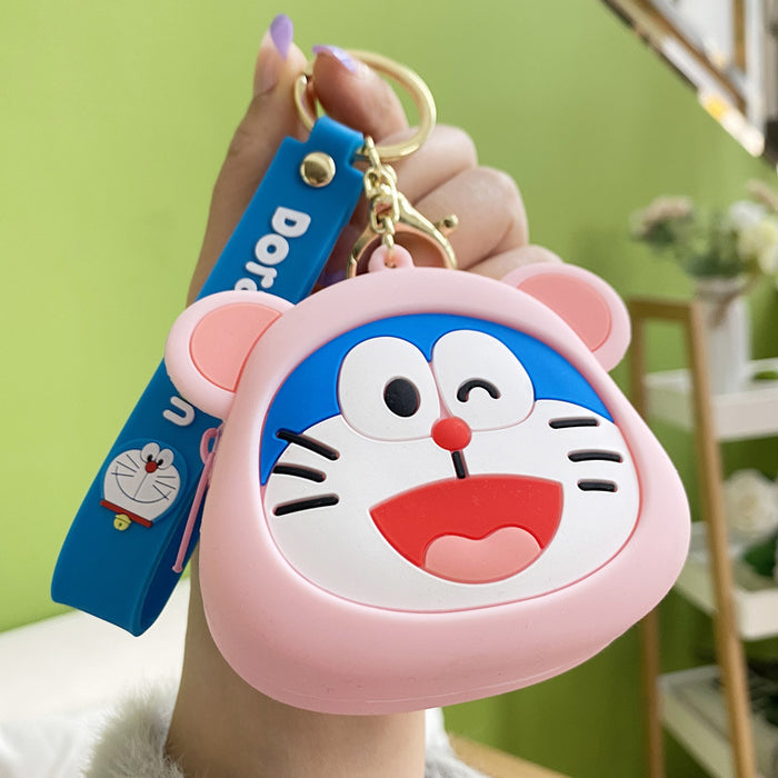 Wholesale Creative Cartoon Silicone Coin Purse Keychain JDC-KC-YanG054