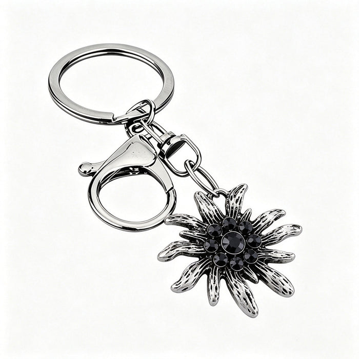 Wholesale Bavarian Edelweiss Alloy Keychain Charm Retro Bag Charm Car Key Accessory Chic Gift