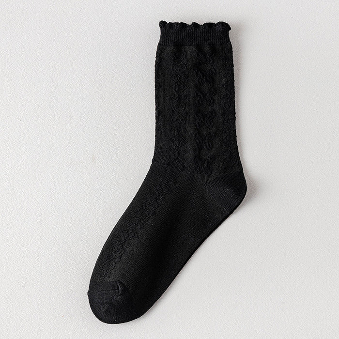 Wholesale Retro sweat absorbing, breathable, antibacterial, mid tube pile socks