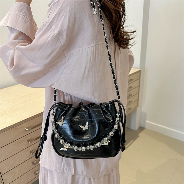 Wholesale Butterfly Pleated Drawstring Shoulder Bag JDC-SD-GeC017