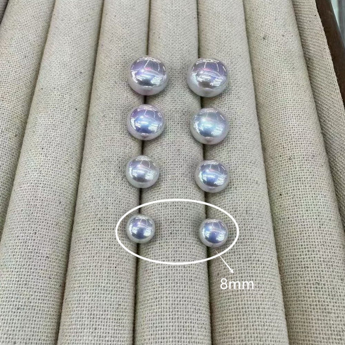 Wholesale Silver Needle Aurora Purple Mantou Pearl Earrings Light Luxury Small Design High grade Earrings Earrings Earrings