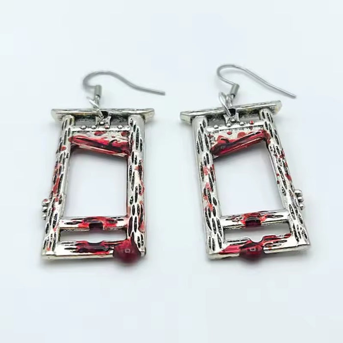 Wholesale Dark Vintage Guillotine Blade Earrings Zinc Alloy  Party Jewelry Accessory
