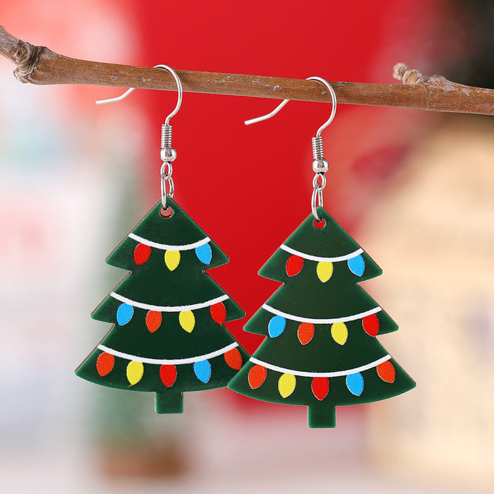 Wholesale Christmas Lights Christmas Tree Pendant Earrings