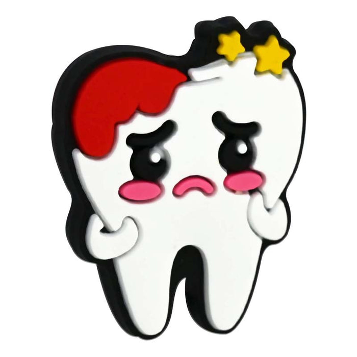 Wholesale  Tooth Beads Pvc Soft Glue Loose Beads DIY Beaded Pen Key Chain Mobile Phone Chain Cartoon Beads