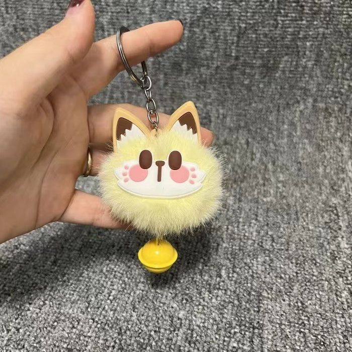 Wholesale Bell Luckily Cat Plush Pendant Keychain Bell Niche School Bag Girlfriend School Activity Doll Machine Gift