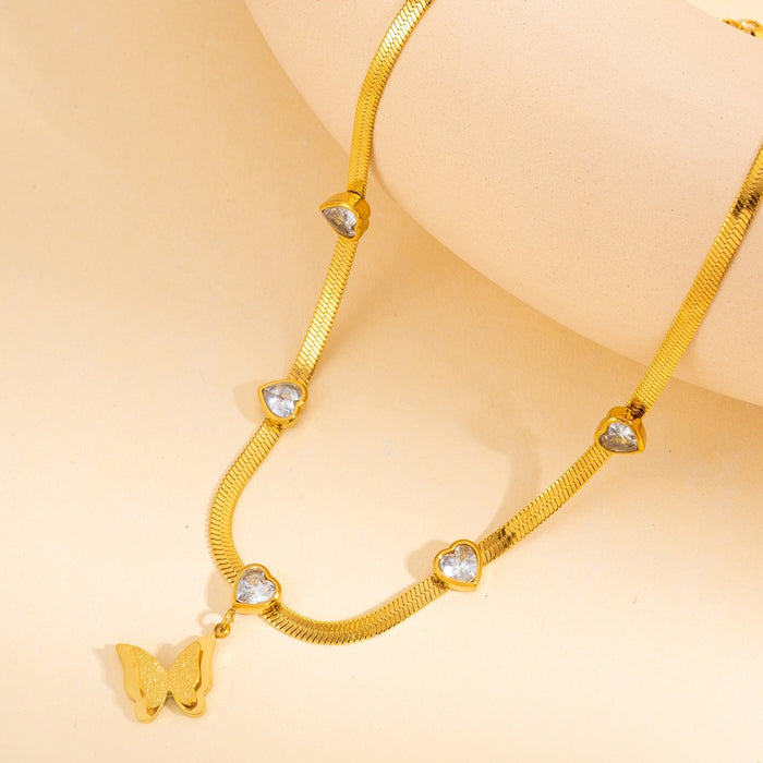 Wholesale Non-Fading Exquisite Clavicle Golden Necklace