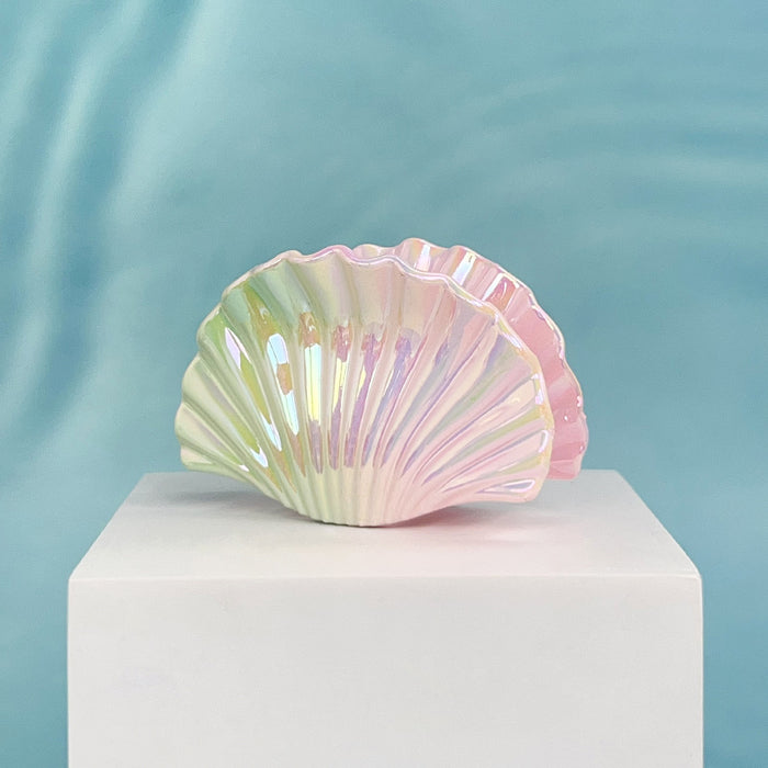 Wholesale Electroplated Plastic Hair Claw Clip with Gradient Shell Design Boutique