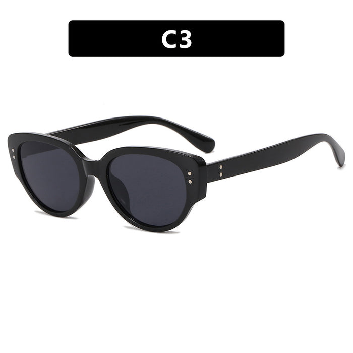 Wholesale Retro Rice Nail Sunglasses with Triangular Premium Decorative UV Resistant Sunglasses