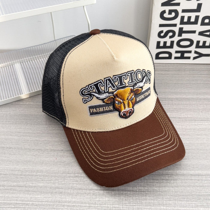 Wholesale Baseball Cap Hip-Hop Mesh Breathable Large Brim Peaked Cap for Adults