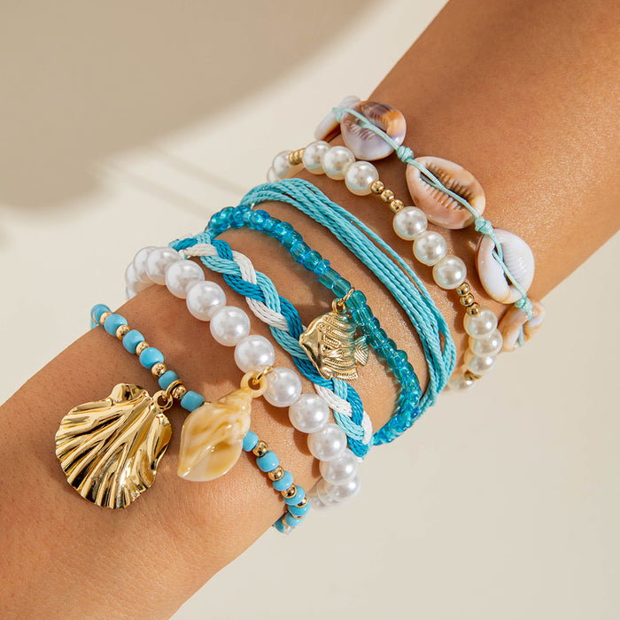 Wholesale Beach Vacation Starfish Shell Bracelet Fashion Jewelry Accessory MOQ≥2