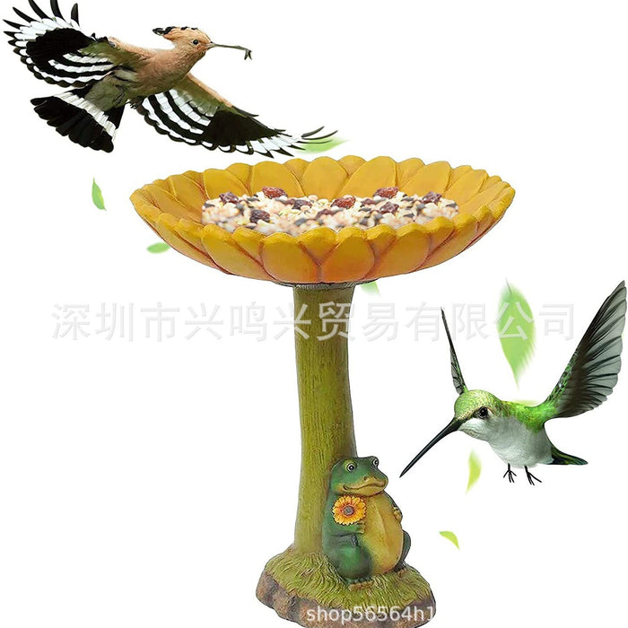 Wholesale Garden Decoration Tree Finger Crafts Fox Hedgehog Rabbit Gardening Hummingbird Drinking Water Bird Feeder Resin Ornaments
