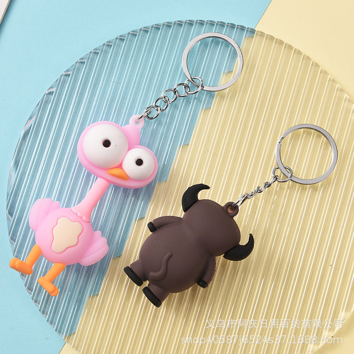 Wholesale 10PCS Cartoon Big Eye Animal Doll Keychain JDC-KC-AQing006