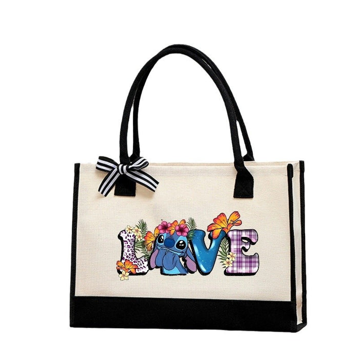 Wholesale  Cartoon Canvas Bag Convenient Handbag Tote Bag  Commuting