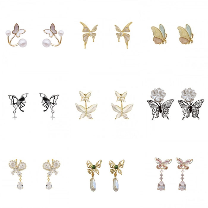 Wholesale Butterfly Alloy Earrings JDC-ES-SM002