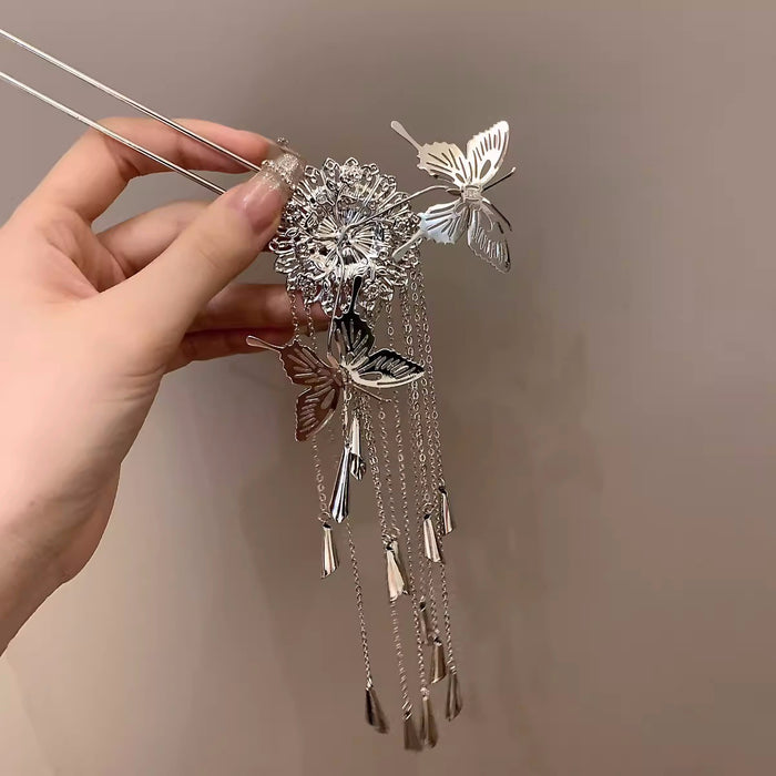 Wholesale Butterfly Hairpin, Metal Fork Hairpin, Headpiece, Hairpin, tassel