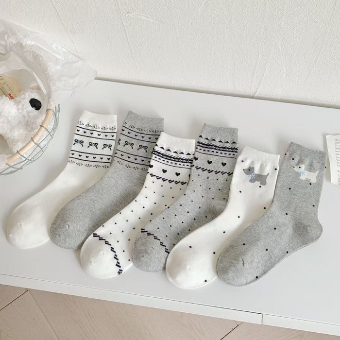 Wholesale Socks Butterfly Knot Cotton Middle Socks Thin Breathable Socks