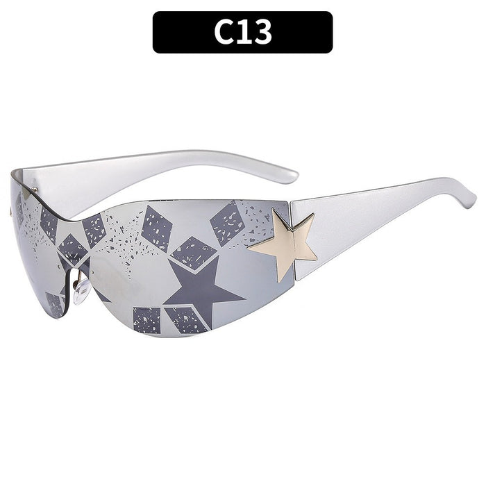 Wholesale Surrounding pentagram sunglasses, fashionable sunglasses