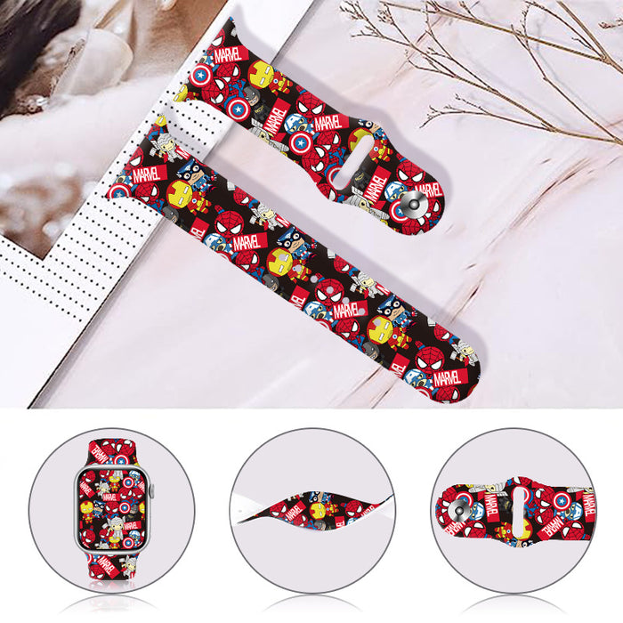 Wholesale Printed Silicone Watch Strap JDC-WD-NuoQi027